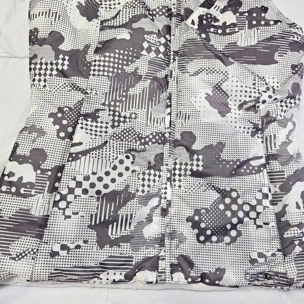 Burton Command Camo Style Print Winter Puffer Vest‎ Women's Size Small